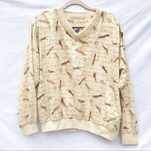 Vtg Tail Brand Golf Pullover Windbreaker Shirt Jacket Size Large Print